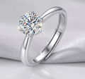 Radiant Moissanite Solitaire Ring