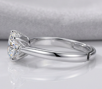 Radiant Moissanite Solitaire Ring