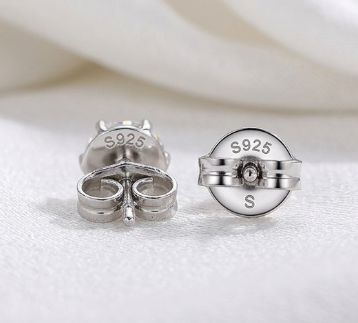 Sparkling moissanite stud earrings