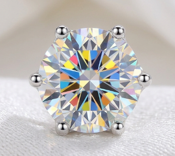 Sparkling moissanite stud earrings